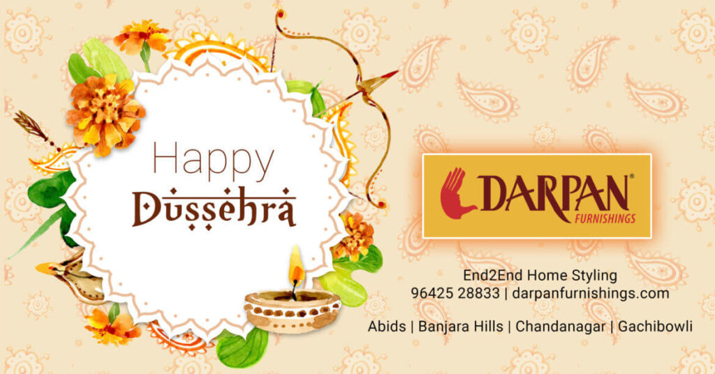 Wishing you a Happy Dussehra - Darpan Furnishings